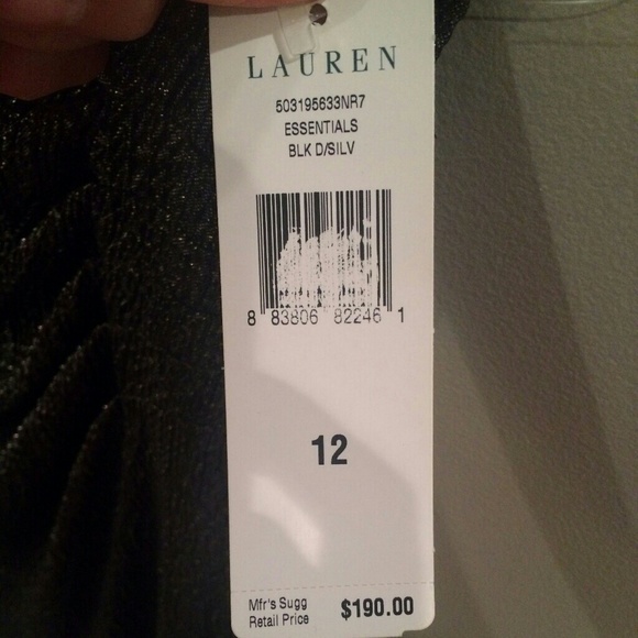 Lauren Ralph Lauren Metallic Dress Gown 12 - Picture 4 of 4